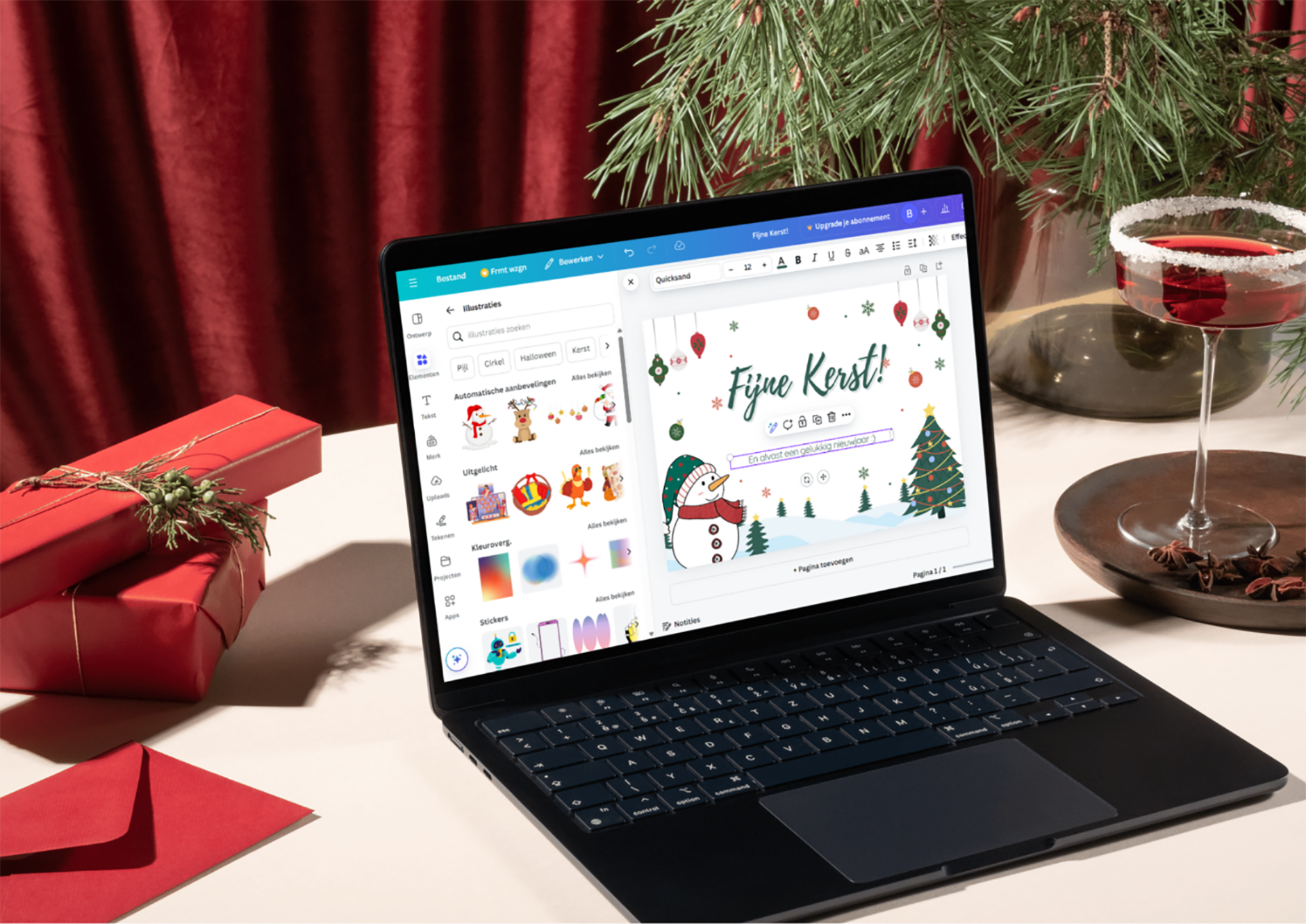 Workshop kerstkaarten maken met Canva in Bibliotheek Makkum